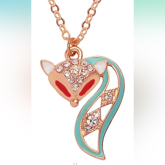 Jewelry - PANGRUI Crystal Dazzling Arrogant Fox with Red Eyes Big Tail Pandent Necklace